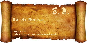 Bergh Morgan névjegykártya