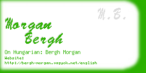 morgan bergh business card